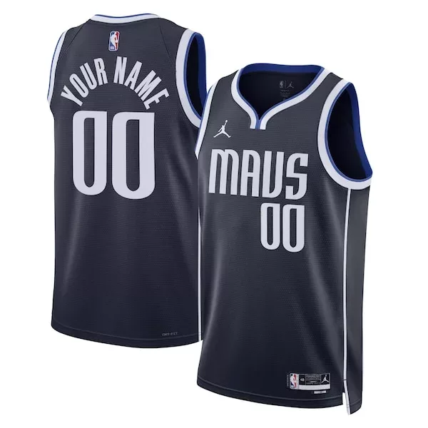 Trendy Splendido Gorgeous Dallas Mavericks Jordan Brand Unisex 2022/23 Swingman Custom Jersey Statement Edition Navy per i Fan Veri