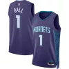 Versatile Eccezionale Trendy LaMelo Ball Charlotte Hornets Jordan Brand Unisex Swingman Jersey Statement Edition Purple per i Fan Veri