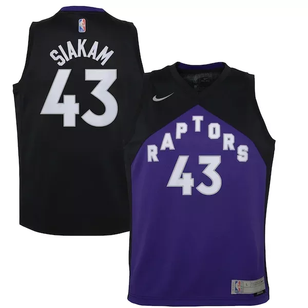 Versatile Pascal Siakam Toronto Raptors Nike Youth 2020/21 Swingman Player Jersey Black/Purple Earned Edition per i Fan Veri