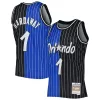 Versatile Pratico Penny Hardaway Orlando Magic Hardwood Classics 1994/95 Split Swingman Jersey Blue/Black per i Fan Veri