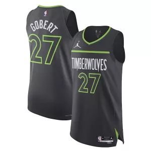 Versatile Prestigioso Rudy Gobert Minnesota Timberwolves Jordan Brand Authentic Player Jersey Statement Edition Anthracite per i Fan Veri