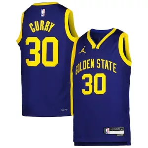Versatile Prestigioso Stephen Curry Golden State Warriors Jordan Brand Youth Swingman Jersey Statement Edition Blue per i Fan Veri
