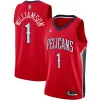 Versatile Zion Williamson New Orleans Pelicans Jordan Brand 2020/21 Swingman Jersey Statement Edition Red per i Fan Veri