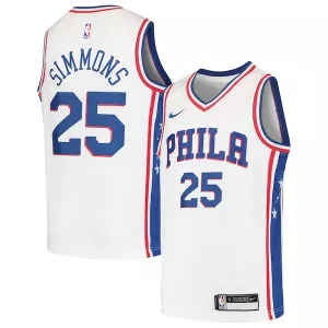 Accattivante Ben Simmons Philadelphia 76ers Nike Youth Swingman Jersey White/Royal per i Fan Veri