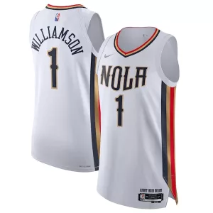 Accattivante Elegante Zion Williamson New Orleans Pelicans Nike 2021/22 Swingman Jersey City Edition White per i Fan Veri
