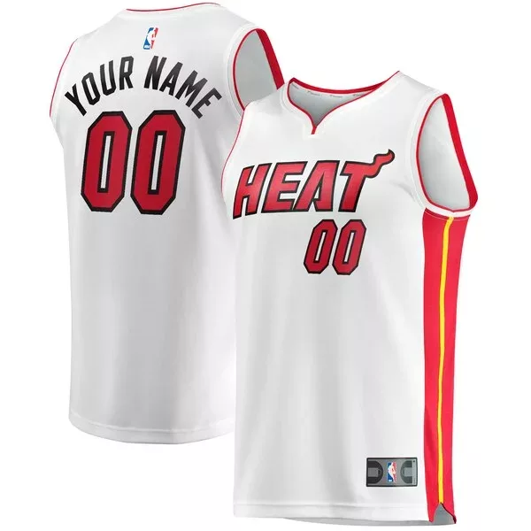 Accattivante Magnifico Miami Heat Youth Fast Break Custom Replica Jersey Association Edition White per i Fan Veri