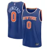 Accattivante Moderno Donte DiVincenzo New York Knicks Fast Break Replica Player Jersey Icon Edition Royal per i Fan Veri