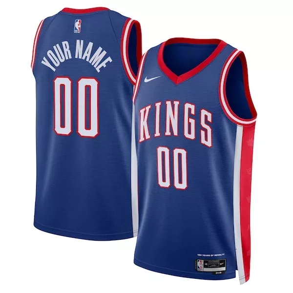 Attraente Classico Sacramento Kings Nike Unisex 2024/25 Custom Swingman Jersey City Edition Blue per i Fan Veri