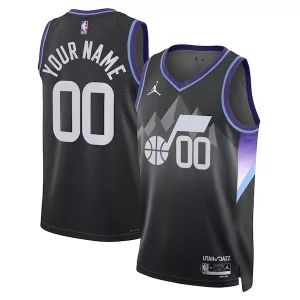 Attraente Elegante Utah Jazz Jordan Brand Unisex 2024/25 Custom Swingman Jersey Statement Edition Black per i Fan Veri