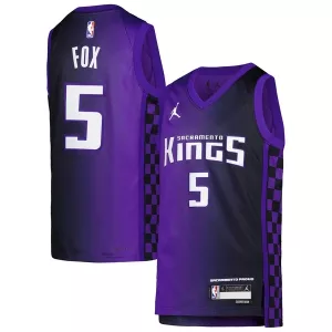 Bellissimo De'Aaron Fox Sacramento Kings Jordan Brand Youth Swingman Jersey Statement Edition Purple per i Fan Veri