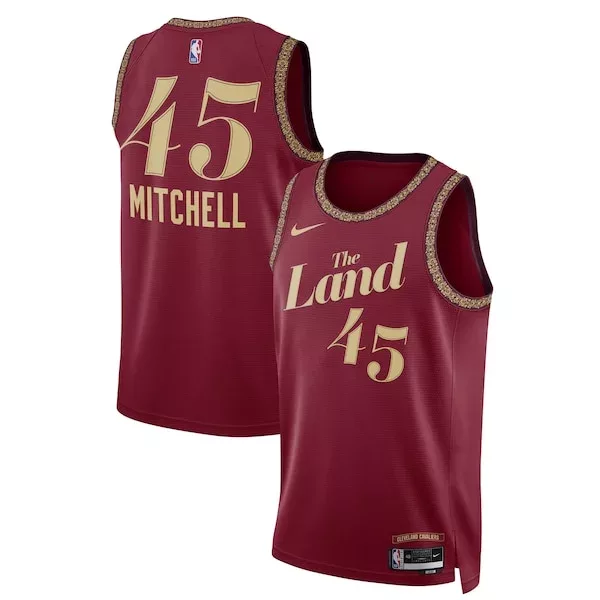 Bellissimo Donovan Mitchell Cleveland Cavaliers Nike Unisex 2023/24 Swingman Jersey Wine City Edition per i Fan Veri