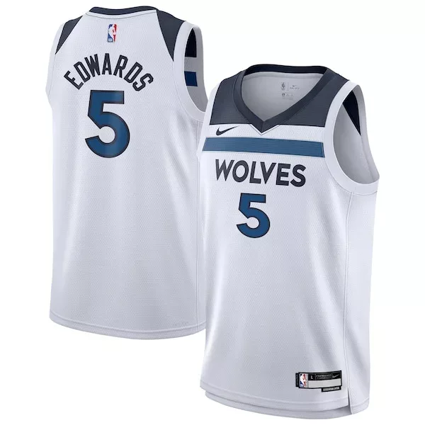 Bellissimo Raffinato Anthony Edwards Minnesota Timberwolves Nike Youth Swingman Jersey Association Edition White per i Fan Veri