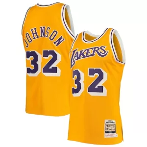 Bellissimo Versatile Magic Johnson Los Angeles Lakers 1984/85 Hardwood Classics Authentic Jersey Gold/Purple per i Fan Veri
