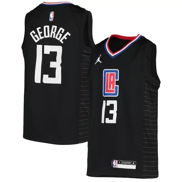 Carino Comodo Prestigioso Paul George LA Clippers Jordan Brand Youth 2020/21 Swingman Player Jersey Black Statement Edition per i Fan Veri