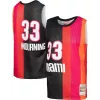 Carino Elegante Alonzo Mourning Miami Heat Hardwood Classics 2005/06 Split Swingman Jersey Black/Red per i Fan Veri