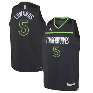 Carino Elegante Anthony Edwards Minnesota Timberwolves Jordan Brand Youth Swingman Jersey Statement Edition Black per i Fan Veri