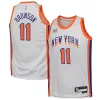 Carino Jalen Brunson New York Knicks Nike Youth 2024/25 Swingman Player Jersey City Edition White per i Fan Veri