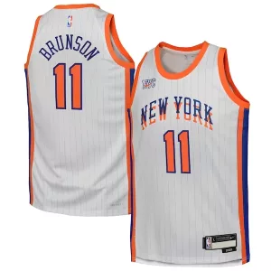 Carino Jalen Brunson New York Knicks Nike Youth 2024/25 Swingman Player Jersey City Edition White per i Fan Veri
