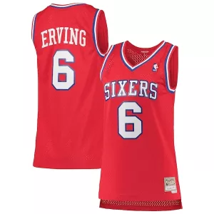 Carino Julius Erving Philadelphia 76ers Women's 1982/83 Hardwood Classics Swingman Jersey Red per i Fan Veri