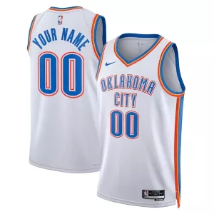 Carino Oklahoma City Thunder Nike Unisex Swingman Custom Jersey White Association Edition per i Fan Veri