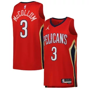 Carino Prestigioso Delizioso CJ McCollum New Orleans Pelicans Jordan Brand Unisex Swingman Jersey Statement Edition Red per i Fan Veri