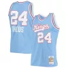 Carino Reggie Theus Sacramento Kings 1985/86 Hardwood Classics Swingman Jersey Light Blue per i Fan Veri