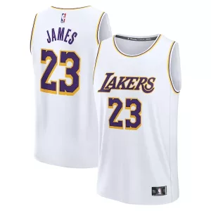 Carino Robusto Meraviglioso LeBron James Los Angeles Lakers Youth Fast Break Replica Player Jersey Association Edition White per i Fan Veri