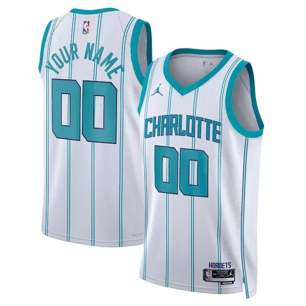 Carino Sofisticato Prestigioso Charlotte Hornets Jordan Brand Unisex Swingman Custom Jersey White Association Edition per i Fan Veri