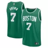 Pratico Jaylen Brown Boston Celtics Fast Break Replica Player Jersey Icon Edition Kelly Green per i Fan Veri