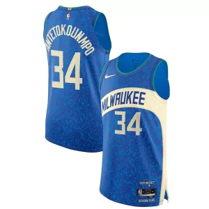 Classico Carino Stupendo Nike Giannis Antetokounmpo Milwaukee Bucks Authentic Jersey City Edition Blue per i Fan Veri