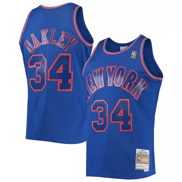 Classico Charles Oakley New York Knicks 1996/97 Hardwood Classics Swingman Jersey Blue per i Fan Veri