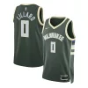 Classico Damian Lillard Milwaukee Bucks Nike Unisex Swingman Jersey Icon Edition Hunter Green per i Fan Veri