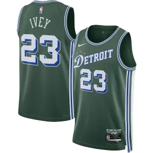 Classico Jaden Ivey Detroit Pistons Nike 2022/23 Swingman Jersey City Edition Green per i Fan Veri