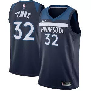 Classico Karl Anthony Towns Minnesota Timberwolves Nike Swingman Jersey Navy Icon Edition per i Fan Veri