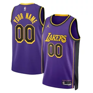 Classico Los Angeles Lakers Jordan Brand Unisex 2022/23 Swingman Custom Jersey Statement Edition Purple per i Fan Veri