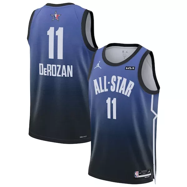 Classico Pratico Duraturo DeMar DeRozan Jordan Brand 2023 NBA All Star Game Swingman Jersey Blue per i Fan Veri
