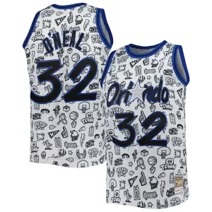 Classico Shaquille O'Neal Orlando Magic 1994/95 Hardwood Classics Doodle Swingman Jersey White per i Fan Veri