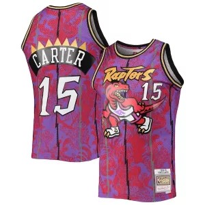 Comodo Accattivante Vince Carter Toronto Raptors Hardwood Classics 1998/99 Lunar New Year Swingman Jersey Purple per i Fan Veri
