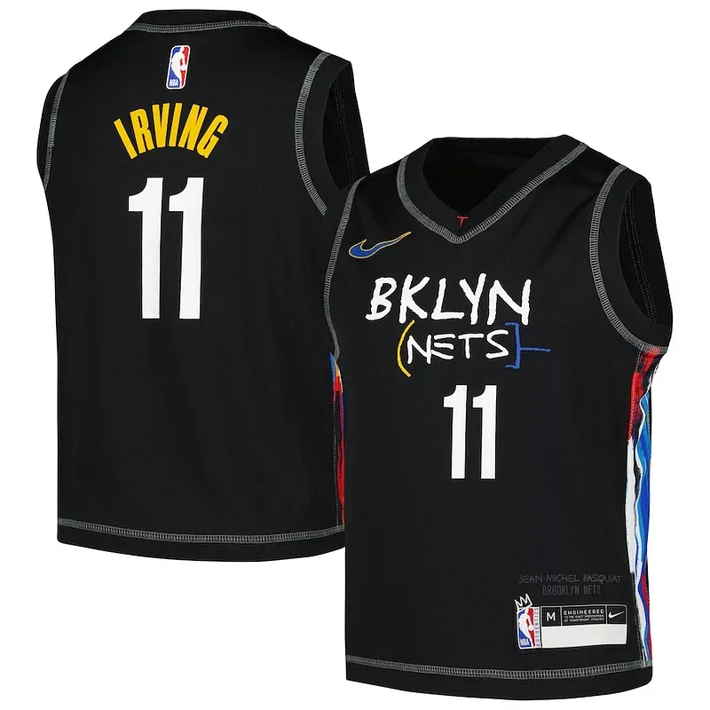 Comodo Bellissimo Kyrie Irving Brooklyn Nets Nike Preschool 2020/21 Swingman Jersey City Edition Black per i Fan Veri