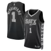 Comodo Bellissimo Victor Wembanyama San Antonio Spurs Jordan Brand Unisex Swingman Jersey Statement Edition Black per i Fan Veri