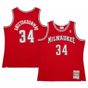 Comodo Carino Giannis Antetokounmpo Milwaukee Bucks 2014/15 Hardwood Classics Swingman Jersey Red per i Fan Veri