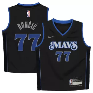 Comodo Eccezionale Luka Dončić Dallas Mavericks Nike Preschool Swingman Replica Jersey City Edition Black per i Fan Veri