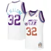 Comodo Karl Malone Utah Jazz 1991/92 Hardwood Classics Reload 3.0 Swingman Jersey White per i Fan Veri