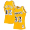 Comodo Magic Johnson Los Angeles Lakers 1984/85 Hardwood Classics NBA 75th Anniversary Diamond Swingman Jersey Gold per i Fan Veri