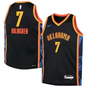 Comodo Pratico Delizioso Chet Holmgren Oklahoma City Thunder Nike Youth 2024/25 Swingman Player Jersey City Edition Black per i Fan Veri