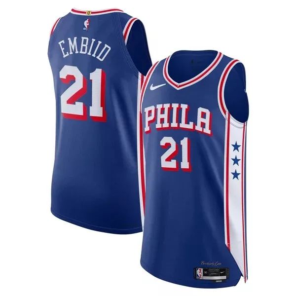 Comodo Pratico Fascinante Joel Embiid Philadelphia 76ers Nike Authentic Jersey Association Edition Royal per i Fan Veri