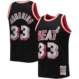 Comodo Robusto Classico Alonzo Mourning Miami Heat 1996/97 Hardwood Classics NBA 75th Anniversary Diamond Swingman Jersey Black per i Fan Veri