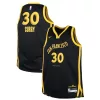 Comodo Stephen Curry Golden State Warriors Nike Youth Swingman Replica Jersey City Edition Black per i Fan Veri