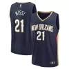 Comodo Yves Missi New Orleans Pelicans Youth 2024 NBA Draft Fast Break Player Jersey Icon Edition Navy per i Fan Veri