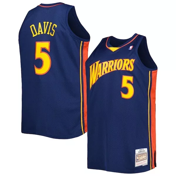 Cool Baron Davis Golden State Warriors Big & Tall Hardwood Classics 2006/07 Swingman Jersey Navy per i Fan Veri